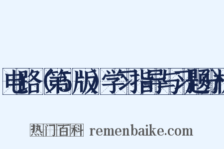 电路（第5版）学习指导与习题分析是什么意思的图片